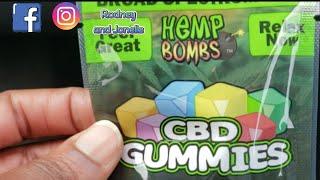 HEMP BOMBS CBD GUMMIES TASTE TEST REVIEW FIRST TIME TRYING |  RODNEY AND JONELLE
