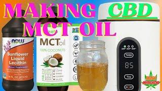 Homemade CBD MCT Oil Tincture made with the 