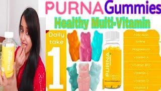 Purna MultiVitamin Gummies for Body Strength & Stamina|Weight loss|Health Supplement|Diet Supplement